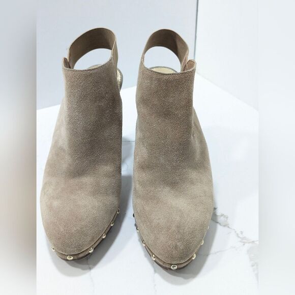 FRANCO SARTO A-Elice brown suede leather slingback Heeled stiletto shoes clog 10 - Picture 3 of 13